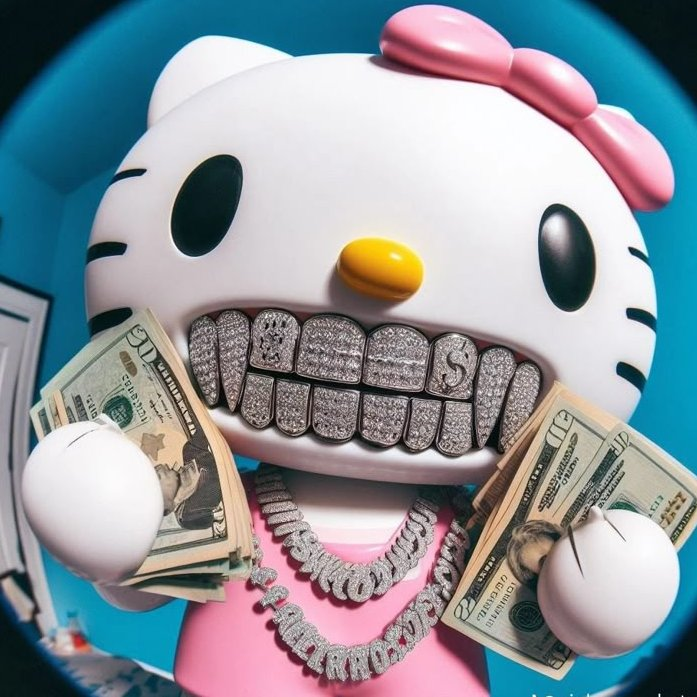 Hello Kitty with Diamond Grills