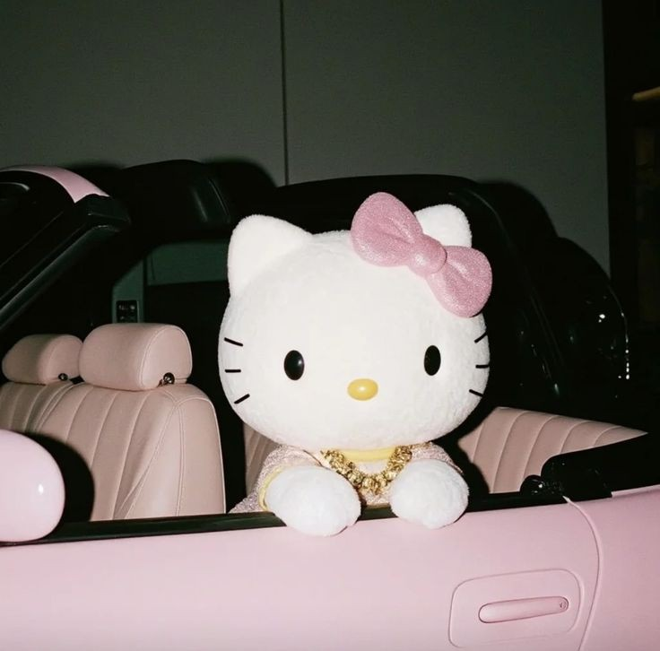 Luxury Hello Kitty in Pink Car